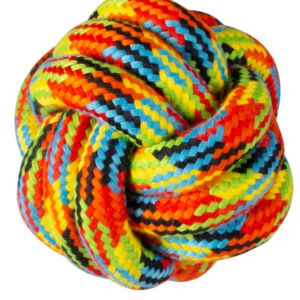 Knotted cotton ball beach