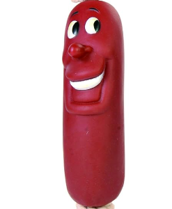 Sausages on a Rope Chew Toy for Dogs - Red, 11 cm