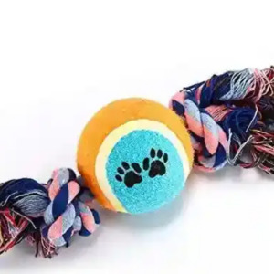 Cotton Rope Chew Puppy Toy For Dogs (Color May Vary)