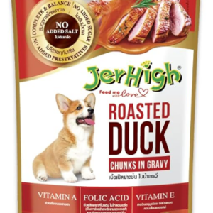 Jerhigh Wet Dog Food for All Life Stages, Human Grade High Protein Chicken, Gravy Roasted Duck