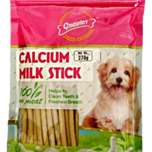 Gnawlers Calcium Milk Stick Dog Treat, 270 gm with Free Key Ring - Sold by Foodie Puppies | Suitable for All Life Stages | Clean Teeth & Freshen Breath
